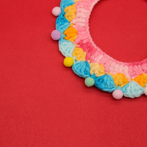Blingcute | Colorful Rainbow Collar | Crochet Pet Collar - Blingcute