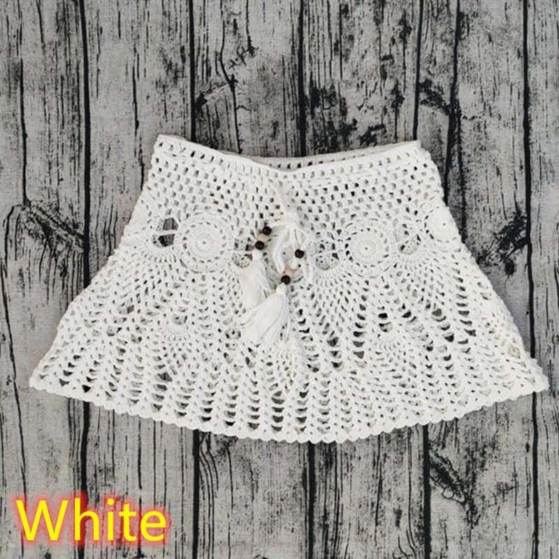 Blingcute | Florens Skirt Boho Swimwear | Cover Up Crochet Bikini Set