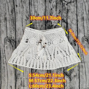 Blingcute | Florens Skirt Boho Swimwear | Cover Up Crochet Bikini Set - Blingcute