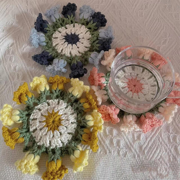 Blingcute | Flower Coaster | Hand Crochet Coasters - Blingcute