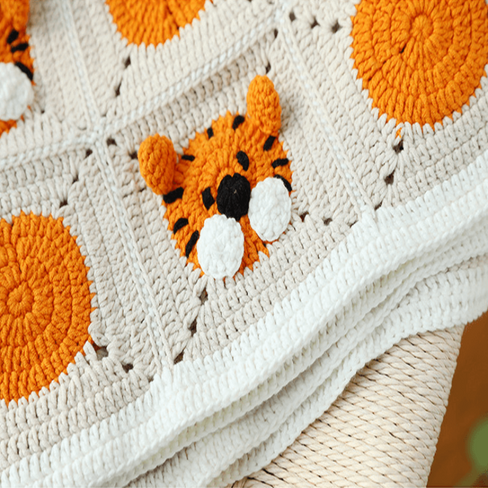 Blingcute | Crochet Blanket | Little Tiger Crochet Blankets - Blingcute