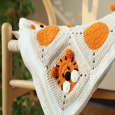 Blingcute | Crochet Blanket | Little Tiger Crochet Blankets - Blingcute