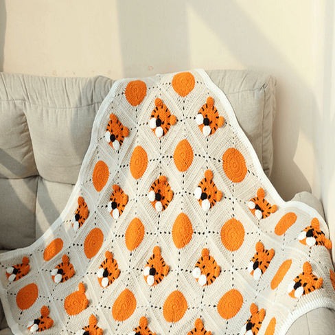 Blingcute | Crochet Blanket | Little Tiger Crochet Blankets - Blingcute