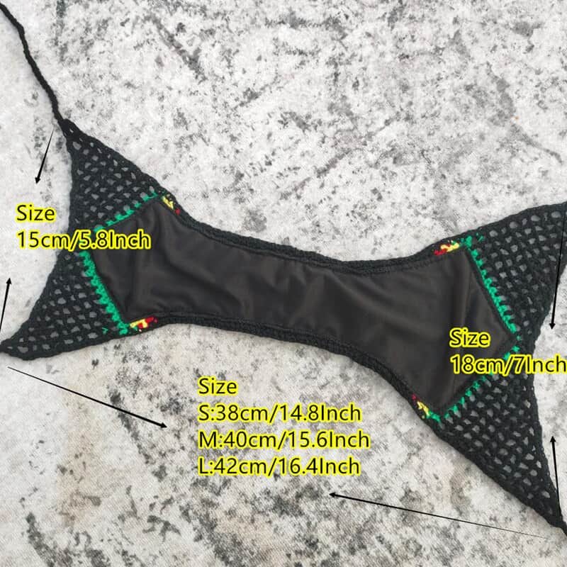 Blingcute | Rasta Colored Bikini Set | Handmade Crochet Swimwear