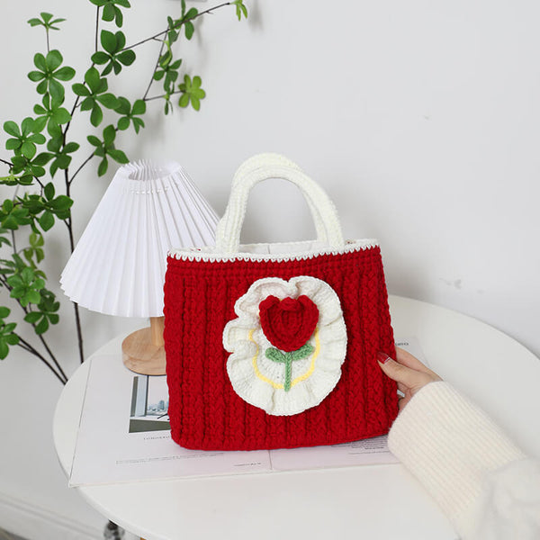 Blingcute | Crochet Flower Bag | Handmade Tote Bag - Blingcute