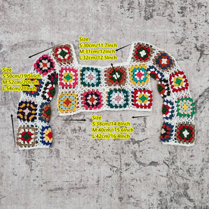 Blingcute | Colorful Boho Crochet Bikini Set | Cover up Mini Skirt - Blingcute
