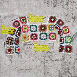 Blingcute | Colorful Boho Crochet Bikini Set | Cover up Mini Skirt - Blingcute