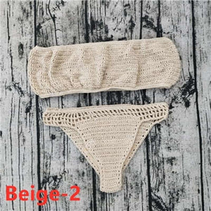 Tube Top Beachwear  Handmade Crochet Bikini Set