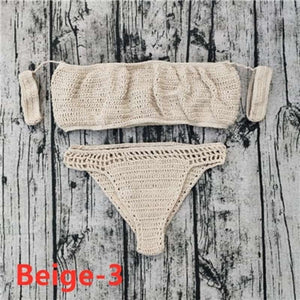 Tube Top Beachwear  Handmade Crochet Bikini Set