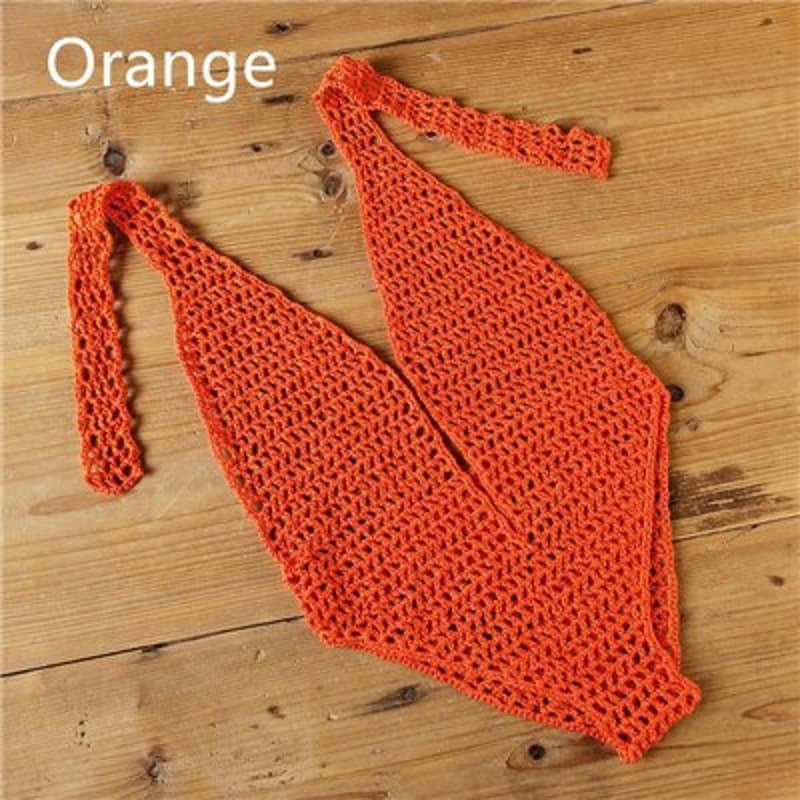 V Monokini Bikini Swimwear   Handmade Crochet Bikini Set