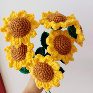 Blingcute | Crochet Bouquet of Flowers | Sunflower Bouquet - Blingcute