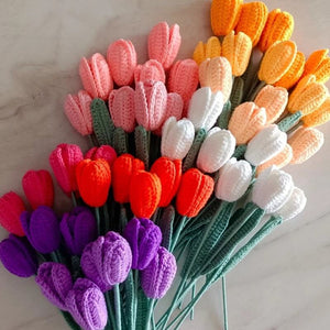 Blingcute | Crochet Bouquet of Flowers | Crochet Tulips - Blingcute