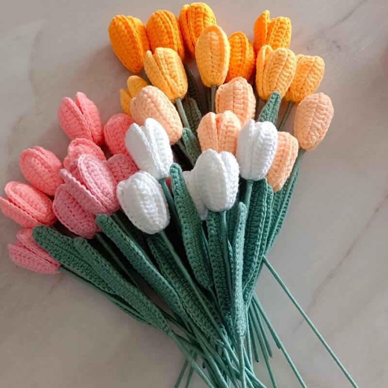 Crochet Tulip Bouquet