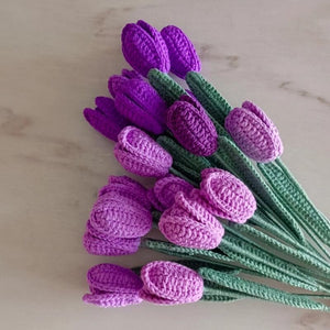 Blingcute | Crochet Bouquet of Flowers | Crochet Tulips - Blingcute