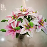 Blingcute | Crochet Bouquet of Flowers | Crochet Lily Flowers | Home Decoration - Blingcute