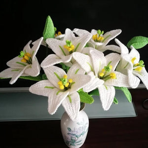 Blingcute | Crochet Bouquet of Flowers | Crochet Lily Flowers | Home Decoration - Blingcute