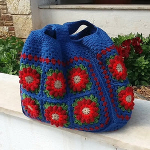 Blingcute | Crochet Tote Bag | Retro Hippie Handbag - Blingcute