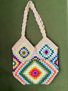 Blingcute | Granny Square Bag |  Bohos Hippie Handbag - Blingcute