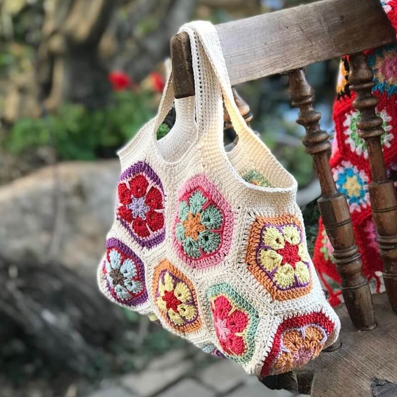 Vintage crochet bag best sale