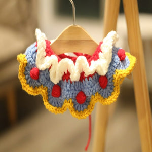 Blingcute | Snow White Cat Pet Knitted Collar | Crochet Pet Collar - Blingcute