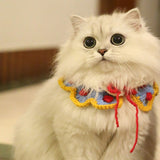 Blingcute | Snow White Cat Pet Knitted Collar | Crochet Pet Collar - Blingcute