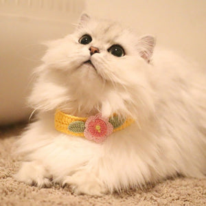 Blingcute | Flower Cat Collar | Crochet Pet Collar - Blingcute