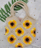 Blingcute | Crochet Sunflower Bag | Crochet Tote Bag - Blingcute