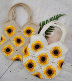 Blingcute | Crochet Sunflower Bag | Crochet Tote Bag - Blingcute