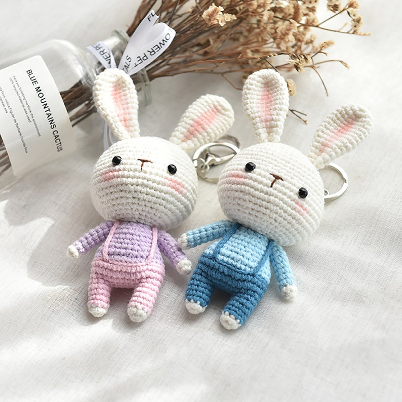 Blingcute | Lovely Rabbit Keychain | Crochet Keyring - Blingcute