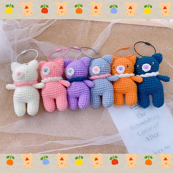 Blingcute | Colorful Bear Keyring | Crochet Amigurumi Toy - Blingcute