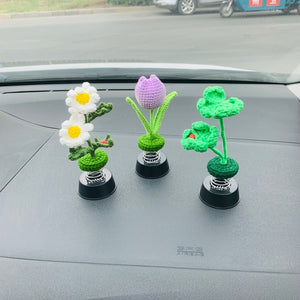 Blingcute | Crochet Daisy / Clove / Tulip | Car Dashboard Ornaments - Blingcute