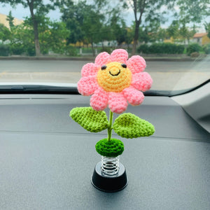 Blingcute | Crochet sunflower Car Accessories | Dashboard Decorations - Blingcute