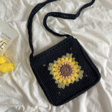 Blingcute | Crochet Sunflower Bags | Handmade Crossbody Bag - Blingcute