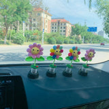 Blingcute | Crochet Smiley Face Sunflower | Dashboard Toys for Cars - Blingcute