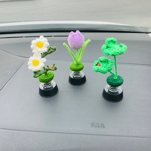 Blingcute | Crochet Daisy / Clove / Tulip | Car Dashboard Ornaments - Blingcute