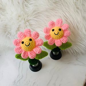 Blingcute | Crochet sunflower Car Accessories | Dashboard Decorations - Blingcute