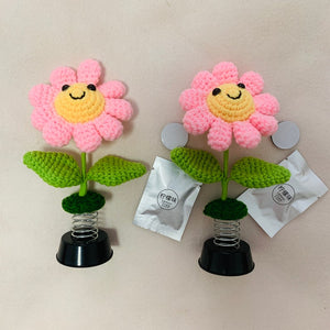 Blingcute | Crochet sunflower Car Accessories | Dashboard Decorations - Blingcute