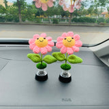 Blingcute | Crochet sunflower Car Accessories | Dashboard Decorations - Blingcute