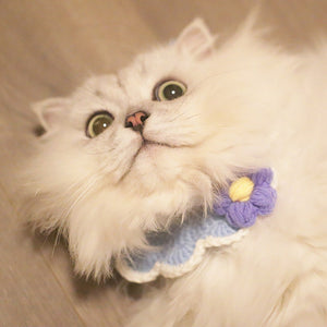 Blingcute | Cat Flower Collar | Crochet Pet Collar - Blingcute