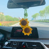 Blingcute | 2 pcs sunflower Accessories | Car Mirror Hanging Decor - Blingcute