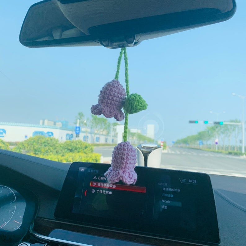 Blingcute | Car Mirror Hanging | Rear View Mirror Flower Car Accessories - Blingcute