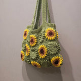 Blingcute | Crochet Sunflower Bag  | Crochet Shoulder Bag - Blingcute