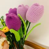 Blingcute | Crochet Flowers | Lavender Eucalyptus Tulips Sunflower Daisy Flower - Blingcute