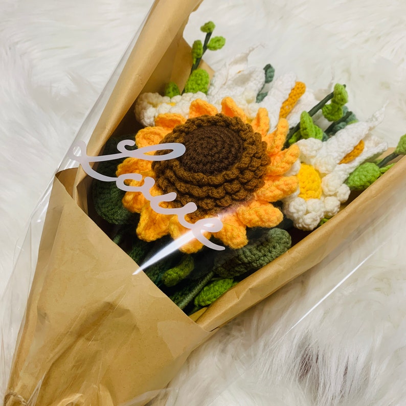 Blingcute | Crochet Sunflowers Eucalyptus Daisy calla Lily Flower - Blingcute