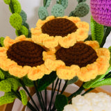 Blingcute | Crochet Flowers | Lavender Eucalyptus Tulips Sunflower Daisy Flower - Blingcute