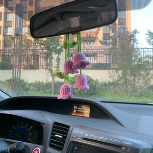 Blingcute | Car Mirror Hanging | Rear View Mirror Flower Car Accessories - Blingcute