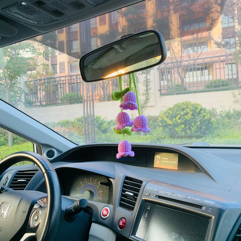 Blingcute | Car Mirror Hanging | Rear View Mirror Flower Car Accessories - Blingcute