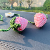 Blingcute | 2 Pcs cute Strawberry Flower | Car Accessories Mirror Hanging - Blingcute