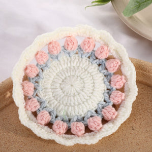 Blingcute | Crochet Tulip Coaster | Handmade Home Decor - Blingcute