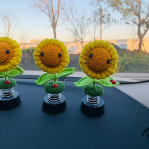 Blingcute | Handmade Crochet sunflower | Car Accessories - Blingcute